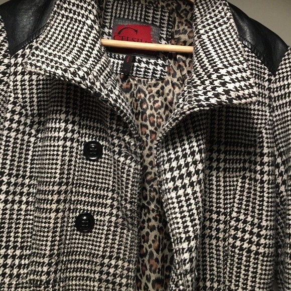 celsius premium herringbone plaid coat - Picture 5 of 8